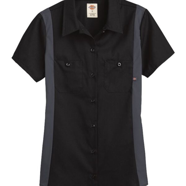 Women's Short Sleeve Industrial Colorblocked Shirt Thumbnail