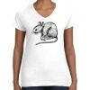 Women's Fine Jersey V-Neck Tee Thumbnail