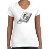 Women's Fine Jersey V-Neck Tee Thumbnail