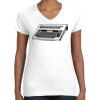 Women's Fine Jersey V-Neck Tee Thumbnail