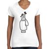 Women's Fine Jersey V-Neck Tee Thumbnail
