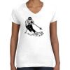 Women's Fine Jersey V-Neck Tee Thumbnail